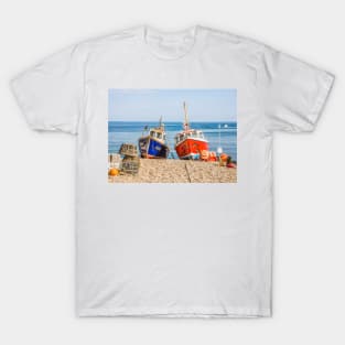 Fishing Boats On Beach T-Shirt